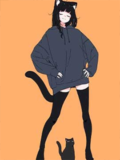 黑貓變成女孩子的故事